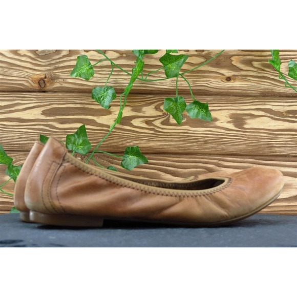 Born Size 6.5 M Brown Round Toe Ballet Leather Women - Picture 4 of 7